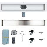 Tuš kanal 2-u-1 sa 360° sifonom Srebrno 50 cm | shoptok.hr