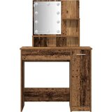  Toaletni stolić s LED-om izrađenim od starog drva Smeđa 86.5 x 35 x 136 cm | Shoptok.si
