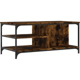 vidaXL Klubska mizica dimljeni hrast 100x50x45 cm inženirski les | Shoptok.si