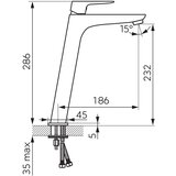 Ferro Baterija za lavabo visoka crna Vitto Verdeline BVI2LVL-BL Ferro | Eponuda.com