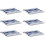  Jastuci za vrtne stolice 6 kom plavo-bijeli 50x50x4 cm tkanina | Eponuda.ba