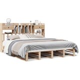  Krevet s regalom za knjige bez madraca 200 x 200 cm od borovine | shoptok.hr