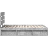 Konstrukcija postelje Beton 120 x 200 cm Masivno borovo les, (5000102666) | Shoptok.si