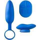Platanomelón Mobi - akumulatorski, brezžični vibrator set - 2-delni (moder) | Shoptok.si