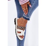 VINCEZA Ladies Leather Sandals With Velcro Leopard | Shoptok.si