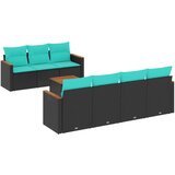 vidaXL 8-delni vrtni komplet sedežnih garnitur z blazinami črne barve poli ratan, (5000293436) | Shoptok.si