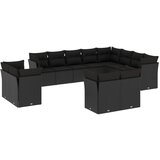  The Living Store Vrtna sedežna garnitura 12-delna z blazinami črn poli ratan - Vrtna Sedežna Garniture, (21452577) | Shoptok.si