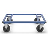 Kongamek transportni voziček za palete KM217, dxšxv 1200 x 1000 x 305 mm, modre barve, 2 vrtljivi in 2 fiksni kolesi | Shoptok.si