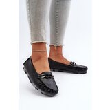 S. BARSKI Women's Black Leather Moccasins with Ornament S.Barski LR339 | shoptok.hr