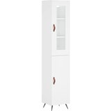 Maison Chic Visoka omara - Komoda - Predalnik bela 34,5x34x180 cm inženirski les, (21722270) Cene