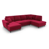 Cosmopolitan Design Crvena baršunasti sklopiva/s prostorom za odlaganje kutna garnitura (s desnim kutom/u obliku slova "U") Kyoto – | shoptok.hr