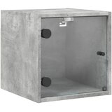  Noćni ormarići staklena vrata 2 kom boja betona 35x37x35 cm | shoptok.hr