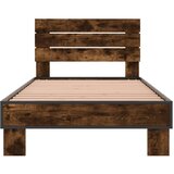  Okvir za krevet boja hrasta 120x200cm konstruirano drvo i metal | shoptok.hr