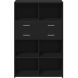  Visoka komoda crna 80 x 42,5 x 124 cm konstruirano drvo | Eponuda.com