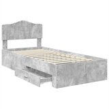 Krevetna konstrukcija s ladicama Betonski sivi 70 x 190 cm | shoptok.hr