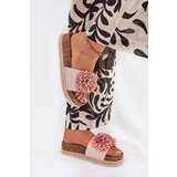 Boto Women's Platform Sandals With Decorative Flowers Pink Tessara | ePonuda.com