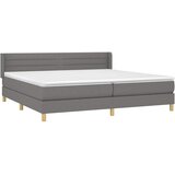  Krevet s oprugama i madracem tamnosivi 200 x 200 cm od tkanine | shoptok.hr