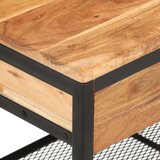  Klupa za cipele 110x35x45 cm od masivnog drva bagrema i željeza | shoptok.hr