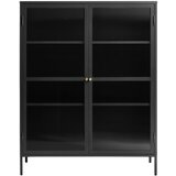 Unique Furniture Crna metalna vitrina 111x140 cm Bronco - Cijene