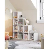 cabinet or shelf unit with 10 open drawers, white