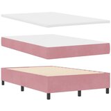 vidaXL Postelja z vzmetnico z vzmetnico Roza 120 x 190 cm Žamet, (5000126531) | Shoptok.si