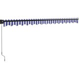 Tenda na uvlačenje plavo-bijela 4 x 3 m od tkanine i aluminija | Eponuda.com