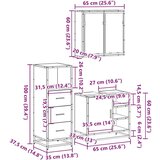 vidaXL 3-dijelni set kupaonskog namještaja boja hrasta drveni | shoptok.hr