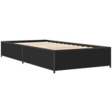  The Living Store Posteljni okvir črn 90x200 cm inženirski les in kovina - Posteljni Okvir, (21500833) | Shoptok.si