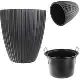 KADAX cvetlični lonec 30 cm pokrov z vstavkom črna plastika, (5000352840) | Shoptok.si