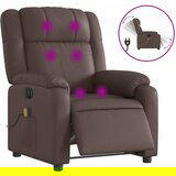 Maison Chic Električni masažni naslanjač - Relax naslanjač rjavo umetno usnje, (22134445) | Shoptok.si