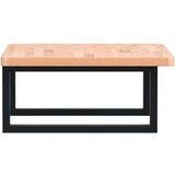  Zidna polica za Lavabo - Umivaonik od čelika i masivne bukovine - Smeđa i crna 50 x 50 x 2.5 cm 1 Pravokutno | shoptok.hr