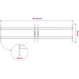  Rešetka za sigurnost prozora s 2 prekrižena nosača 3 kom. Bijela 63-114 cm | Shoptok.si