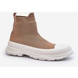 Boto Women's Slip-On Sock Boots Brown Ilanae | Shoptok.si
