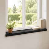  Prozorske klupice 2 kom. Crna 80x 15 x 2 cm Čvrsto drvo bukve Slike