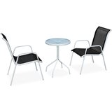 vidaXL Bistro garnitura 3-delna jeklo črna, (20598182) Cene
