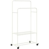  Stalak za odjeću s policom s kotačem Bijelo 80 x 53 x 156 cm | shoptok.hr