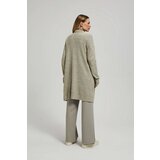 Marisse Long Cardigan With Pockets, Sand Color | shoptok.hr
