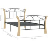  Posteljni okvir črn kovinski 100x200 cm, (20647074) | Shoptok.si