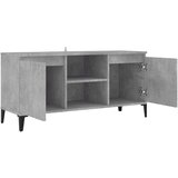 TV omarica s kovinskimi nogami betonsko siva 103,5x35x50 cm, (20622553) | Shoptok.si