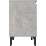  Noćni ormarić s metalnim nogama boja betona 40 x 30 x 50 cm | shoptok.hr