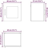 vidaXL zidni kuhinjski ormarić visoki sjaj bijela 40 x 31 x 40 cm | shoptok.hr