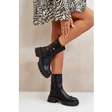 Boto Women's Eco Leather Ankle Boots With Zipper And Decorative Details Black Reritha | ePonuda.com