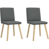 vidaXL Jedilni stoli 2 kosa temno sivo blago | Shoptok.si