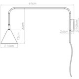 Nice Lamps Zidna lampa s utikačem boja terakote Zylo – | shoptok.hr