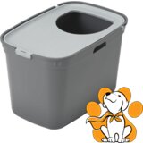 Moderna top cat cool grey, pokriveni toalet za mačke u sivoj boji Cene