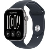 Apple Watch Series 12 GPS 46mm M/L v v b MJEJ4ZR/A, aluminijasto ohišje sivi barvi vesolja, športni trak mornarsko u