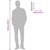  Zidno ogledalo crno Ø 20 cm okruglo | Shoptok.si