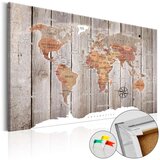  Slika na plutenoj podlozi - Wooden Stories [Cork Map] 120x80 Cijene