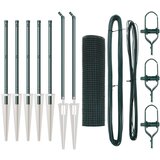 vidaXL set stupova za ograde Set od 2 Zelena Metal 10 x 0.5 m | shoptok.hr
