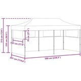 Šator za svadbe - šator za zabave Krema 291 x 580 x 315 cm Oxford tkanina - Krema s dvije bočne zidove Da | shoptok.hr